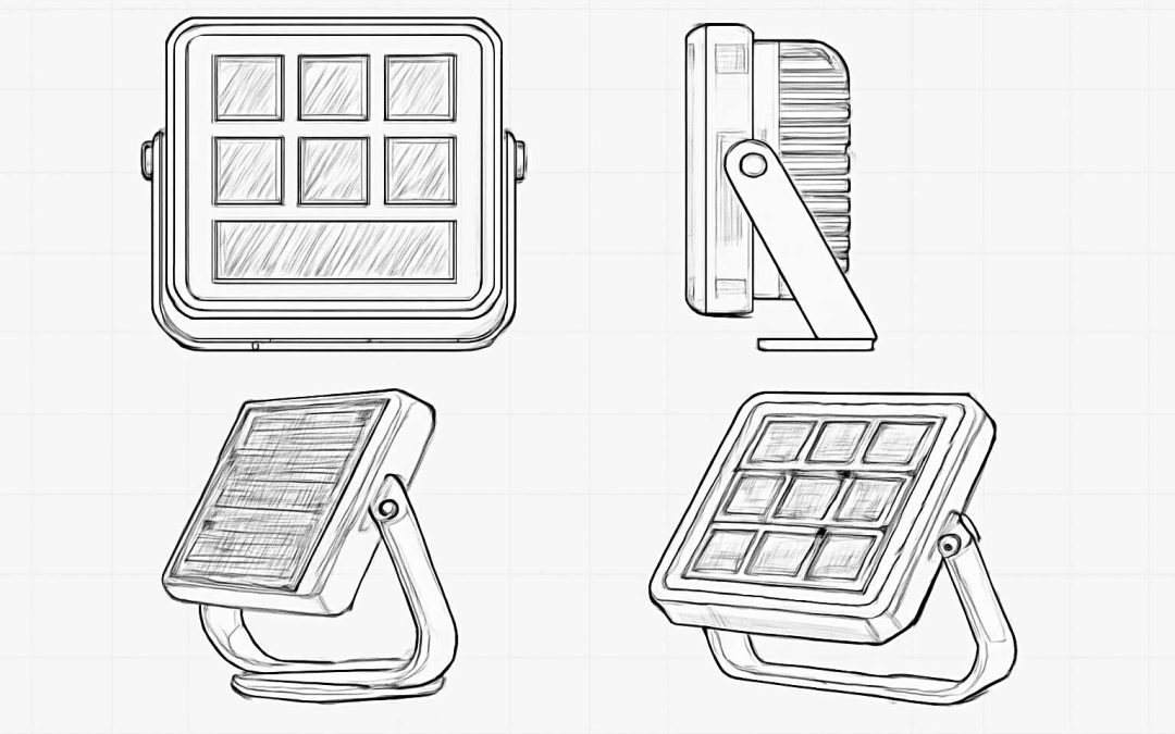 flood lights cad block