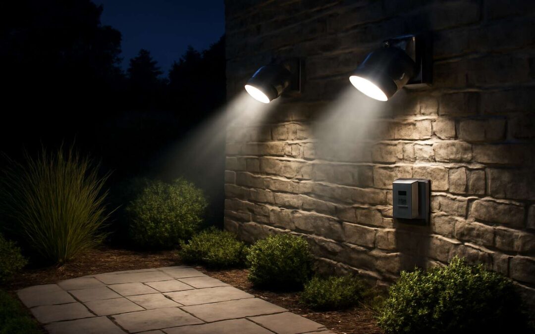 flood lights with outlet